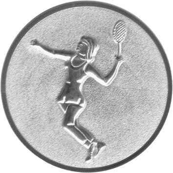 Tennis Damen 3D Emblem, 25mm gold