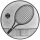 Tennis Neutral Emblem 50mm bronze