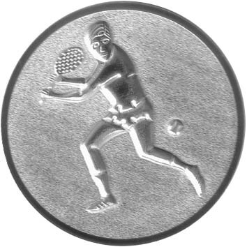 Tennis Herren 3D Emblem, 25mm gold