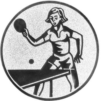 Tischtennis Damen Emblem 50mm bronze