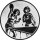Tischtennis Damen Doppel Emblem 50mm bronze