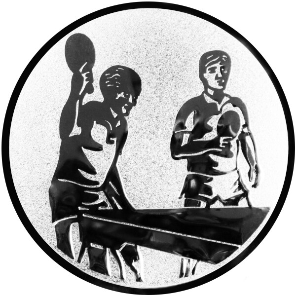 Tischtennis Herren Doppel Emblem 25mm gold