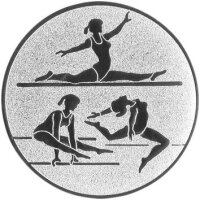 Mehrkampf Turnen Damen Emblem, 50mm gold