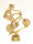 Radsport Figur "BMX", gold/ silber/ resin, 14,3 cm hoch mit Sockel