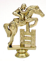 Reitsport Figur "Springreiten", gold, 12,9 cm...