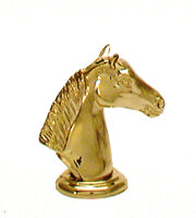 Reitsport Figur "Pferdekopf", gold, 6,5 cm hoch...