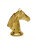 Reitsport Figur &quot;Pferdekopf&quot;, gold, 6,5 cm hoch mit Sockel