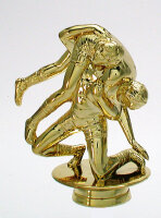 Ringer- Figur, gold, 13 cm hoch mit Sockel