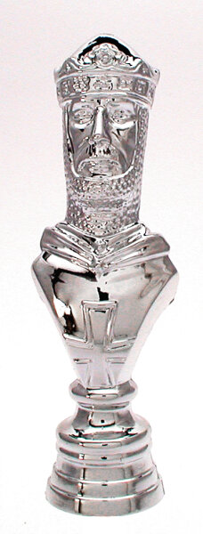 Schach- Figur, silber, 16,8 cm hoch mit Sockel