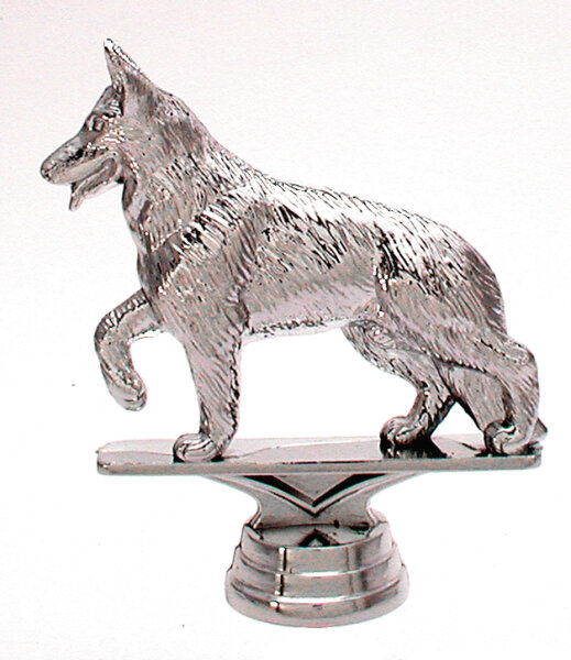 Hunde- Figur Schäferhund, silber, 12,7 cm hoch