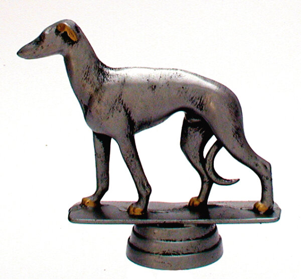 Hunde- Figur "Windhund", resin, 10,7 cm hoch