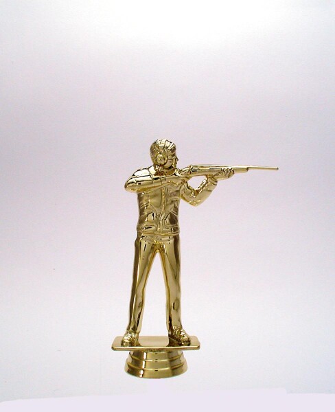 Schützen-Figur "Gewehrschütze", 16 cm hoch gold