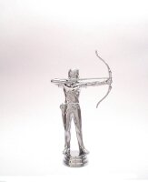 Schützen-Figur "Bogenschütze", gold-, silber-, resinfarbig, 14,7 cm hoch