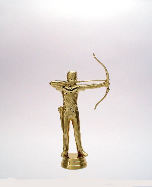 Schützen-Figur "Bogenschütze", 14,7 cm hoch gold