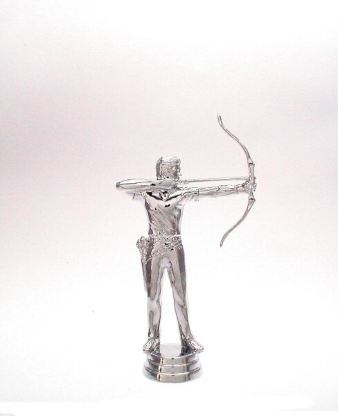 Schützen-Figur "Bogenschütze", 14,7 cm hoch silber