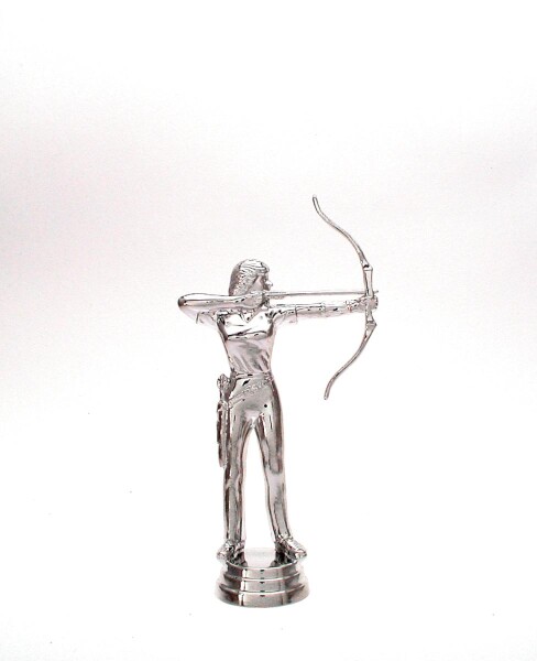 Schützen-Figur "Bogenschützin", 14,7 cm hoch silber