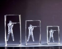Kristallglas 3D "Gewehrschütze", 3...