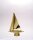 Segel- Figur &quot;Segelboot&quot;, goldfarbig, 16,9 cm hoch mit Sockel
