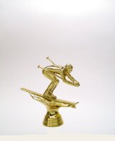 Skifigur"Abfahrt", 12,9 cm hoch, gold-,...