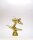 Skifigur"Abfahrt", 12,9 cm hoch, gold-, silber-, resinfarbig,
