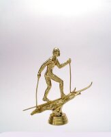 Skifigur"Langlauf", 15,9 cm hoch, gold-,...