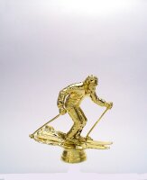 Skifigur"Skifahren", 13,7 cm hoch, gold-,...