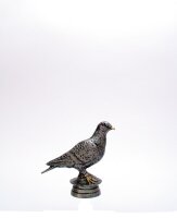Kleintierfigur Taube mit Sockel, 10,8 cm hoch, resinfarbig