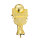 Tennisfigur &quot;Tennis&quot;, 15,8 cm hoch, goldfarbig, mit Sockel