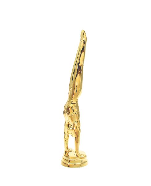 Turnfigur "Turnen- Herren", 19,5 cm hoch, mit Marmorsockel goldfarbig