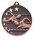Schwimmer-Medaille mit 52 mm Ø, gold-/silber-/bronzefarbig,