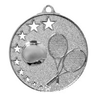 Tennismedaille mit 52 mm &Oslash;, gold-/silber-/bronzefarbig,