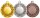 Zamak-Medaille &quot;Lorbeerkranz, 50 mm &Oslash;, gold-/silber-/bronzefarbig,