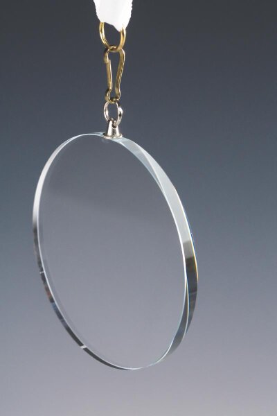 Glasmedaille Rund, 70 mm Ø,