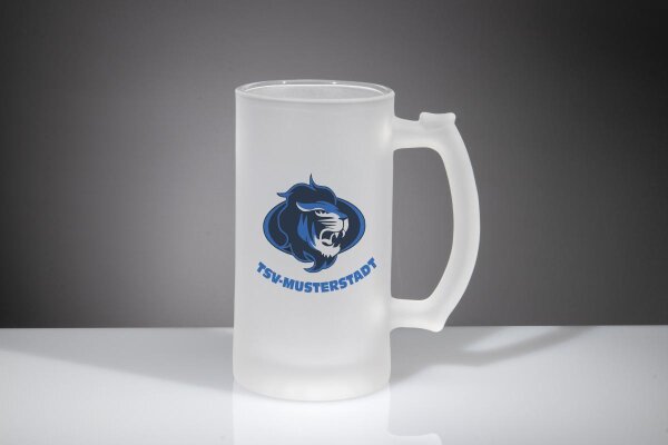 Glas-Bierseidel 0,5l, satiniert,
