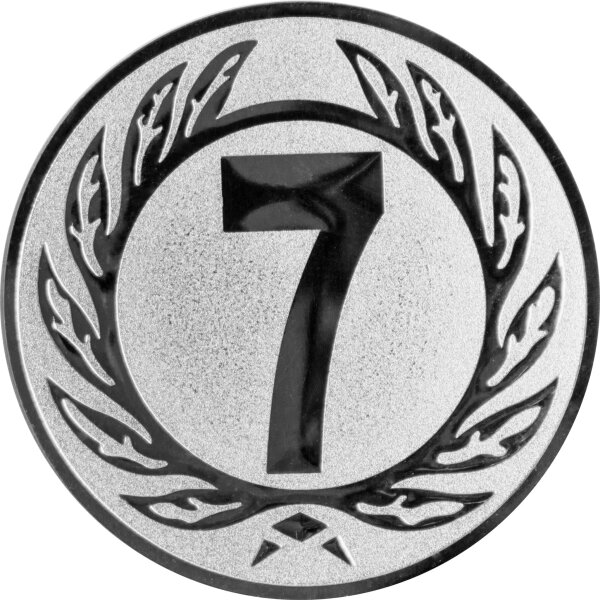 Jubiläum, Zahl 7 Emblem 50 mm bronze