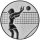 Volleyball Damen Emblem, 25 mm gold