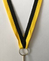 zweifarbiges Halsband 11 mm, Schwarz- Gelb