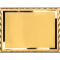 Metallauflage 20 x 15 cm für Holzplaketten, goldfarbig