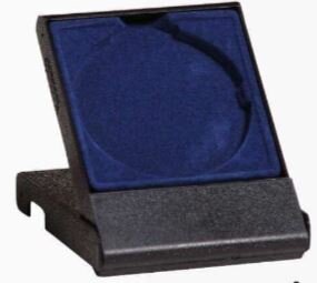 Exclusiv Etuis für 70mm Ø Medaillen , schwarz/ blau