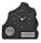 Standuhr in Schiefer-Look Optik, 18 cm hoch.