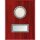 Holzplakette 20 x 15 cm mit Metallfassung, Mahagoni-Look