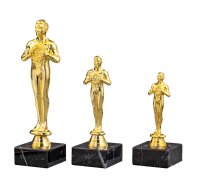 Siegerfigur, goldfarbig, mit Sockel 24,4 cm
