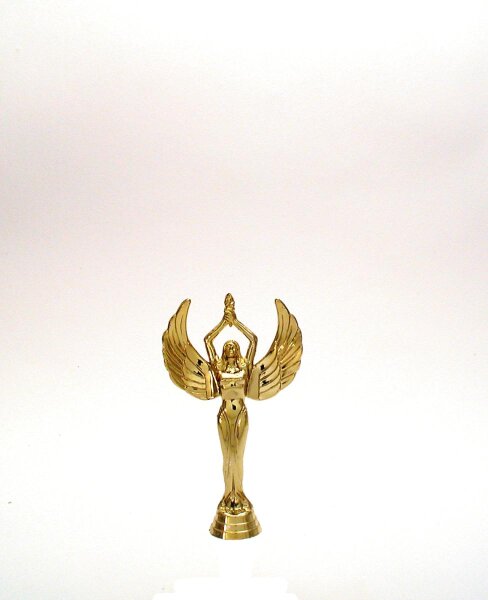 Siegerfigur "Siegesgöttin", mit Sockel goldfarbig