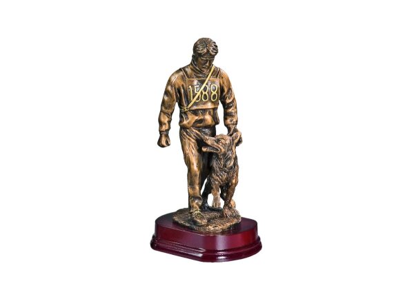 Hundeführer Ständer, resin, 29cm hoch