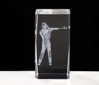 Kristallglas 3D "Gewehrschützin", 3...