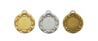 Zamak-Medaille mit 40 mm Ø, goldfarbig
