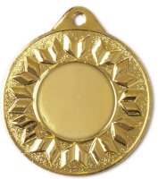 Eisen-Medaille "Spitzen innen", 50 mm Ø, gold-/silber-/bronzefarbig,