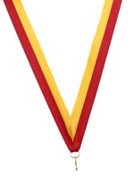 zweifarbiges Halsband 11 mm, Weiß- Rot