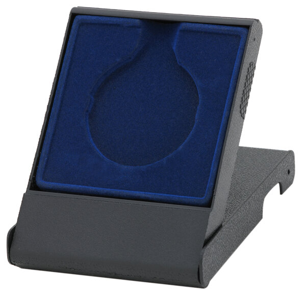 Exclusiv Etuis für 50mm Ø Medaillen, schwarz/ blau