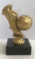 RESTPOSTEN Fußballfigur Schuh mit Ball, 13 cm hoch,...